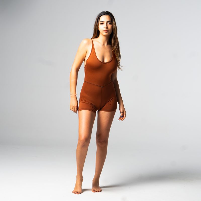 Yoga Short Jumpsuit Brown — photo 2