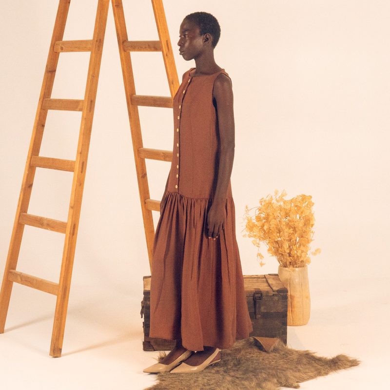 Lyra Dress Brown — photo 2