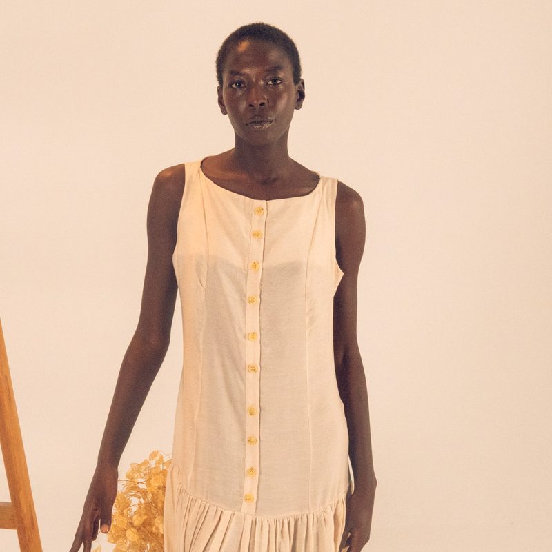 Lyra Dress Beige — photo 3