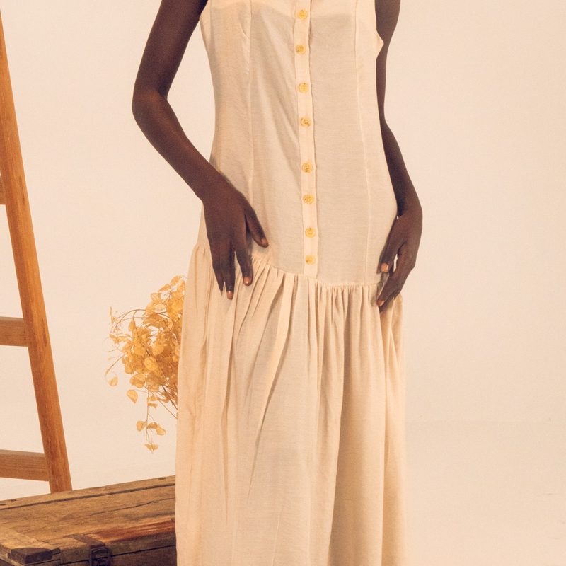 Lyra Dress Beige — photo 4