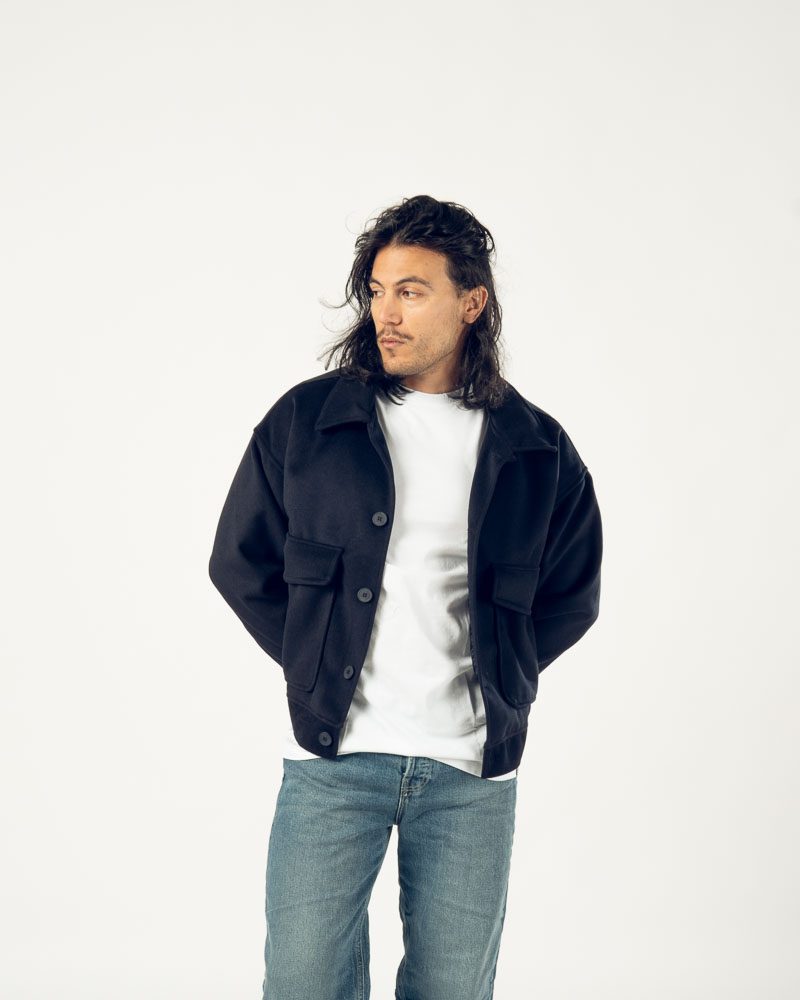 Faux Cashmere Jacket Navy — photo 3