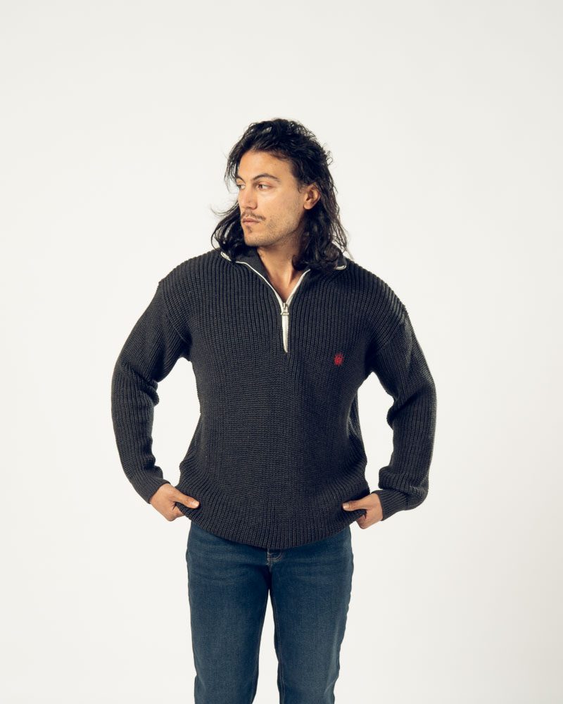 Quarter Zip Pullover Grey — photo 4