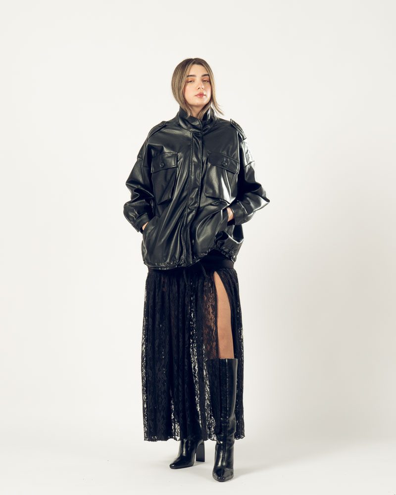 Urban Jacket Faux Leather Black — photo 3