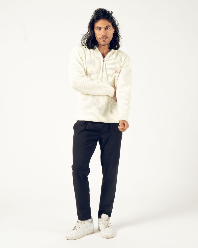 Quarter Zip Pullover Off White — photo 4