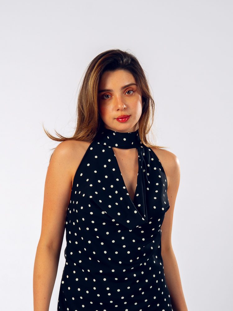 Paros Top Polka Dots Black — photo 2