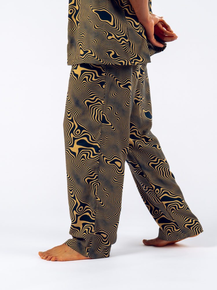 Psychedelic Linen Pants Blue — photo 3
