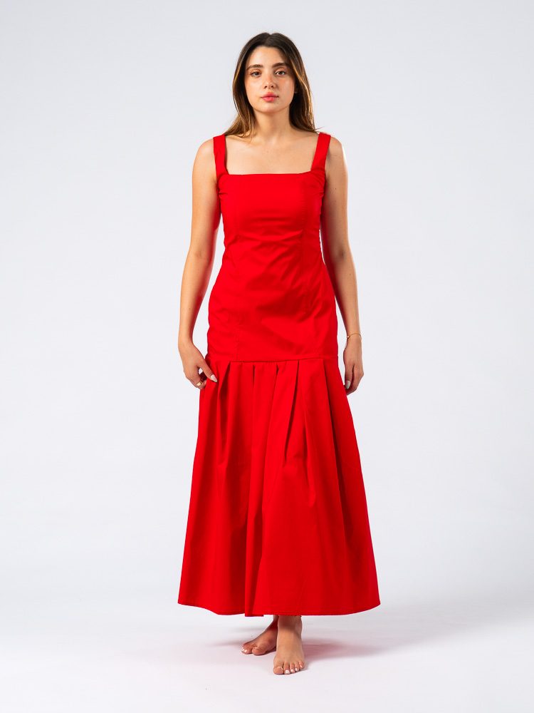 Lotus Dress Red — photo 3