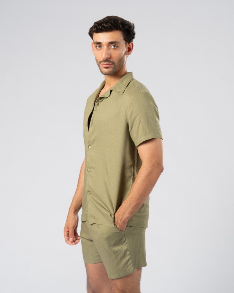 Groovy Linen Shirt Kaki — photo 4