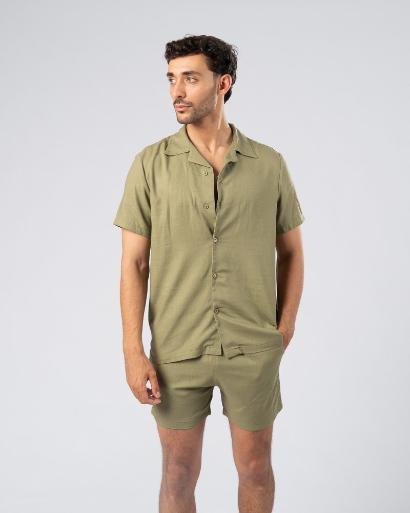 Groovy Linen Shirt Kaki — photo 5
