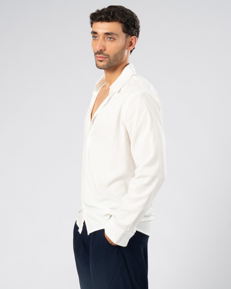 Classic Linen Shirt White — photo 4