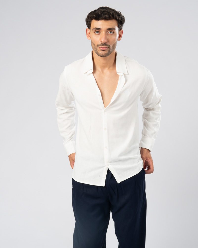 Classic Linen Shirt White — photo 6