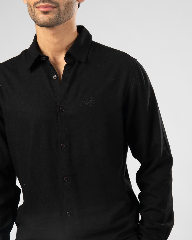 Classic Linen Shirt Black — photo 5