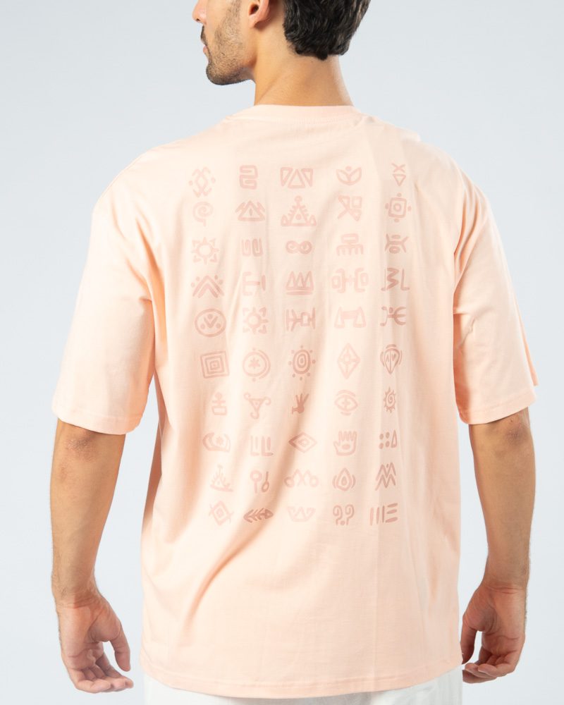 Ethnic Oversized T-Shirt Salmon — photo 3
