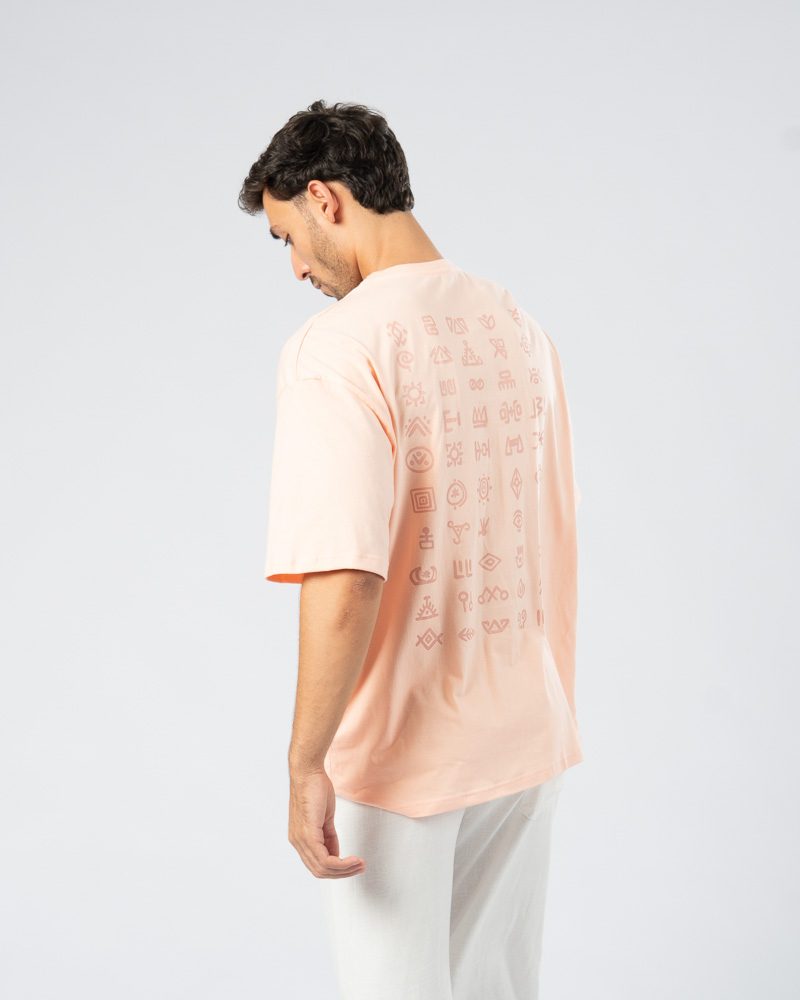 Ethnic Oversized T-Shirt Salmon — photo 4