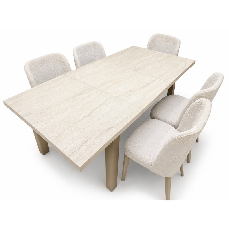 Table extensible en metal avec 6 chaises — photo 4