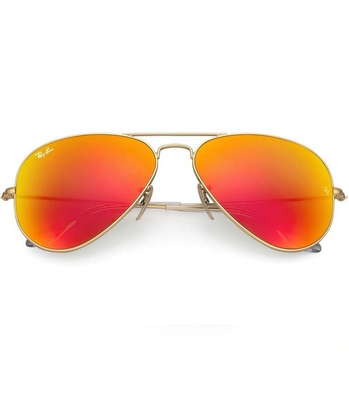 Lunette de Soleil Ray-Ban Aviator Large Métal Miroir RB3025 1124D orangé — photo 2