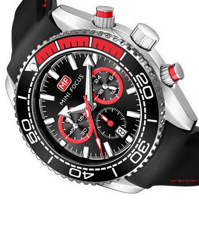 Montre Homme Mini Focus Chronograph MF0426G0 Noir et Rouge — photo 2