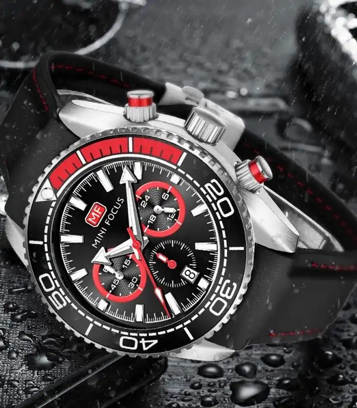 Montre Homme Mini Focus Chronograph MF0426G0 Noir et Rouge — photo 3