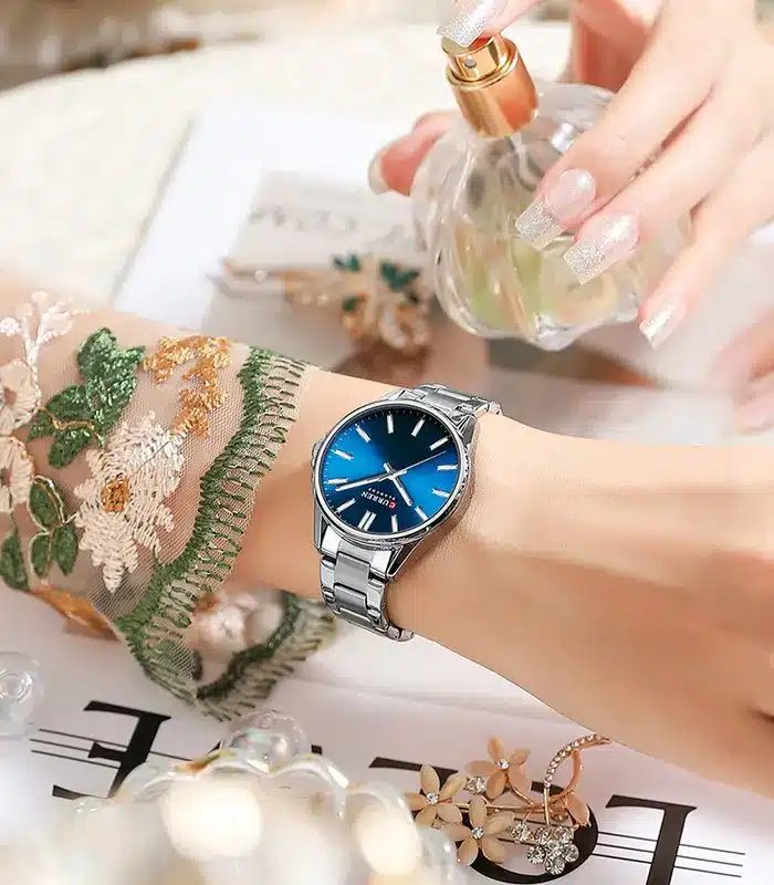 Montre Femme Curren Analog C9090L Fond Bleu — photo 4