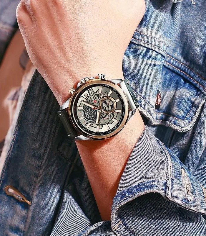 Montre Homme Curren Chronograph 8380 Gris — photo 3