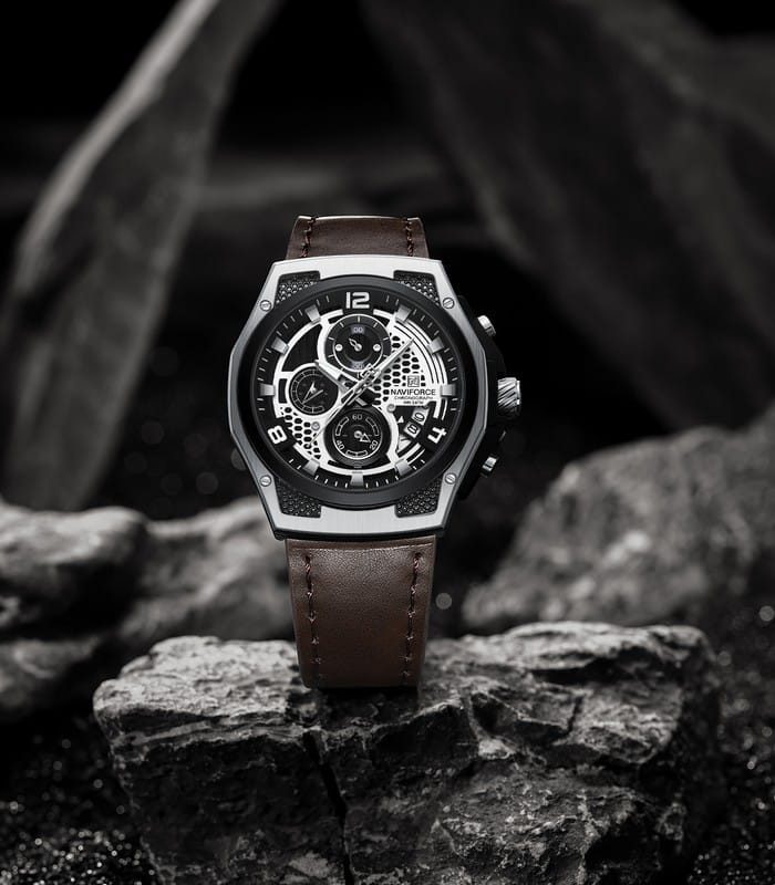 Montre Homme Naviforce NF8051L Marron Argent — photo 3