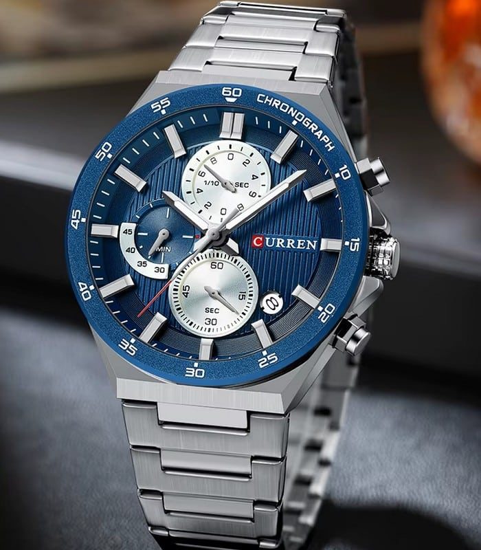 Montre Homme Curren 8481 Fond Bleu — photo 3