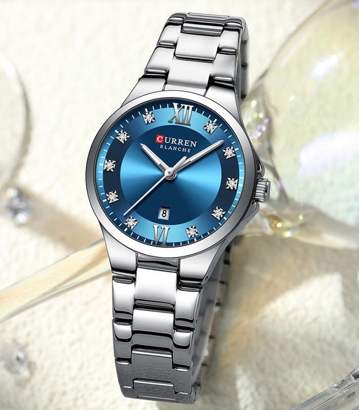 Montre Femme Curren 9107 Fond Bleu — photo 3