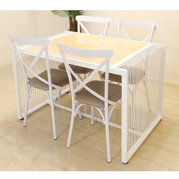 Table à manger Organique Bas 4 chaises — photo 4