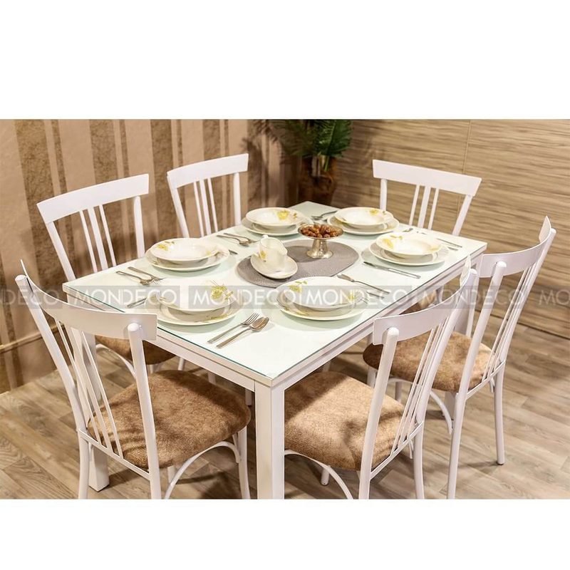 Table à manger Raya avec 6 chaises — photo 2