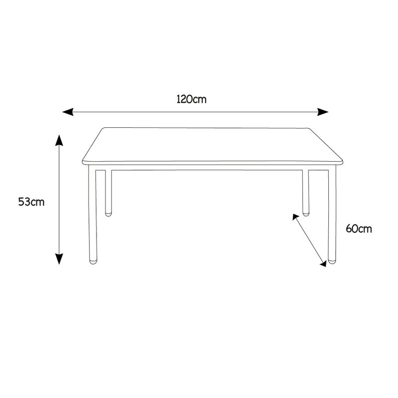 TABLE MATERNELLE RECTANGULAIRE — photo 2