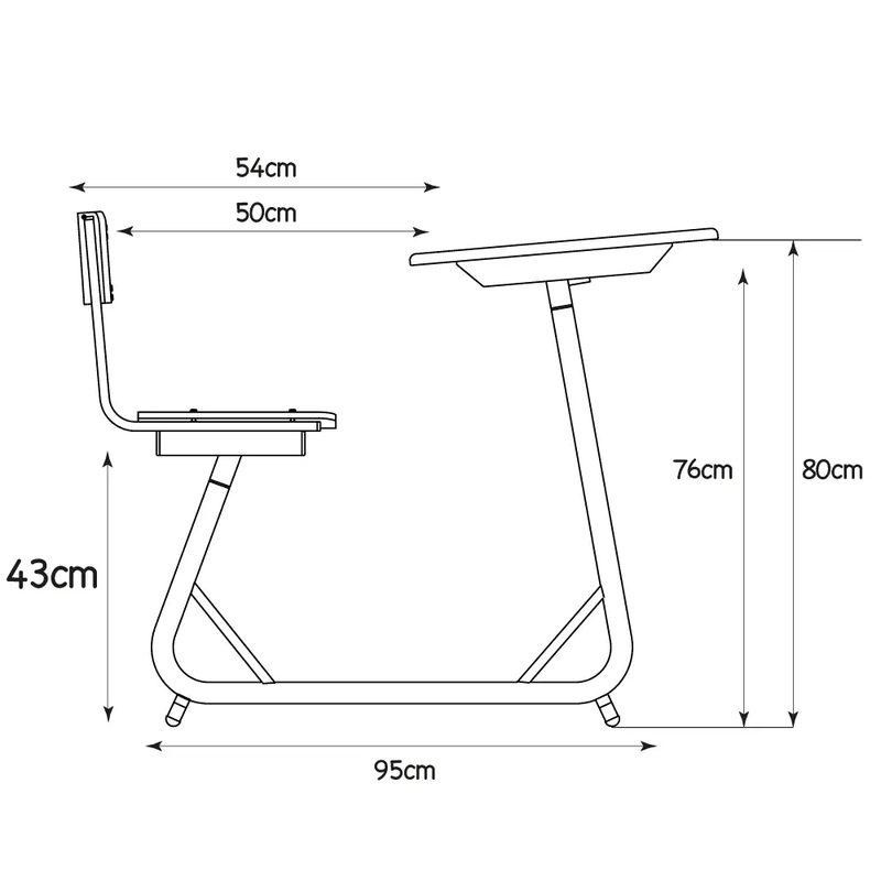 TABLE EDUCATION BIPLACE DEMONTABLE MDF — photo 2