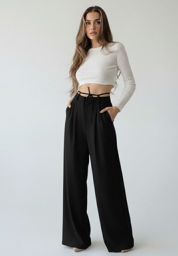 Pantalon corde Noir — photo 2