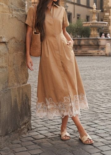 Robe Melissa Brodée Mocca — photo 2