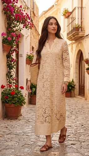 Robe Brodée Vanille — photo 2