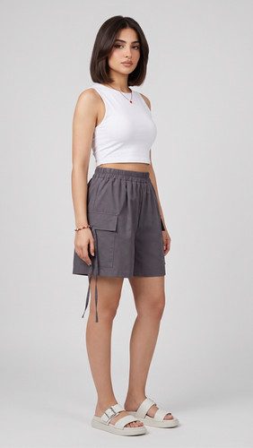 Short Cargo Gris — photo 2