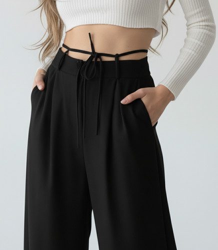 Pantalon corde Noir — photo 3