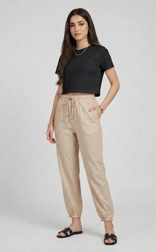 Pantalon Ballon Beige — photo 2