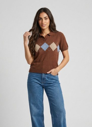 Pull Sadine Marron — photo 2