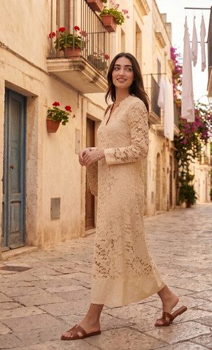 Robe Brodée Vanille — photo 3