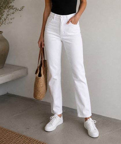 Pantalon Jean Blanc — photo 2