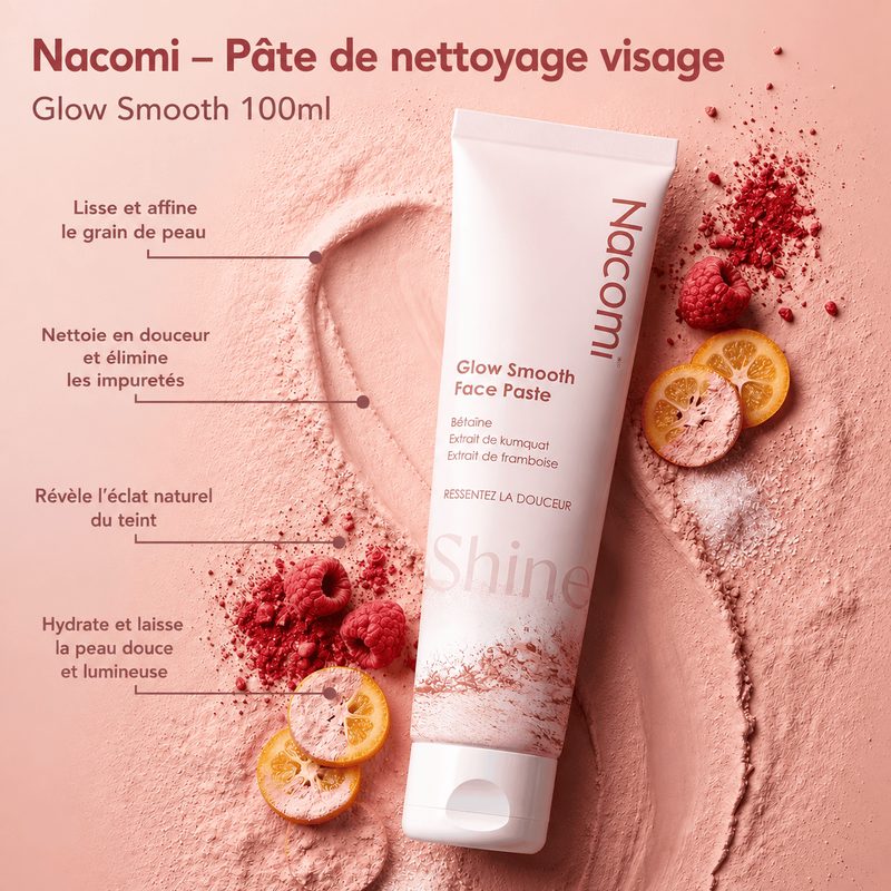 Nacomi – Pâte nettoyante visage – Éclat et douceur 100 ml — photo 2