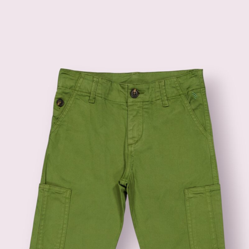PANTALON CARGO EN COTON ELASTHANNE — photo 2