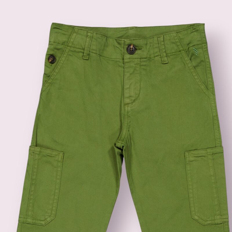 PANTALON CARGO EN COTON ELASTHANNE — photo 3