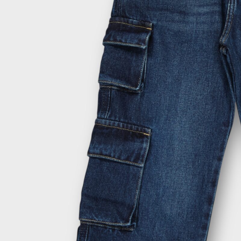 PANTALON AVEC CEINTURE ELASTIQUE EN DENIM 100 % COTON — photo 6