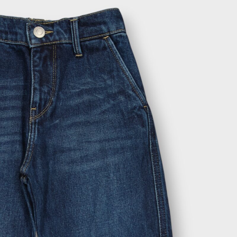 PANTALON AVEC CEINTURE ELASTIQUE EN DENIM 100 % COTON — photo 4