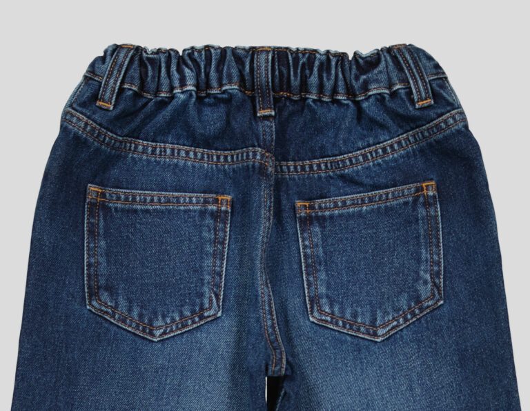 PANTALON JEAN FASHION CEINTURE ELASTIQUE — photo 4