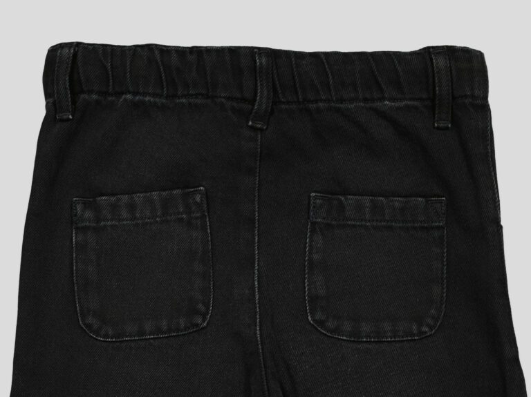 PANTALON JEANS FILLETTE CEINTURE ELASTIQUE ET CORDON — photo 4