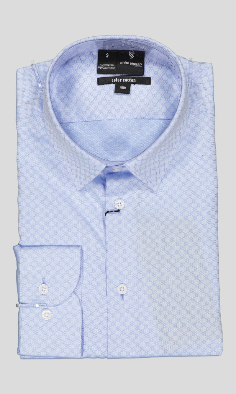 CHEMISE COTTON UNI SLIM — photo 2