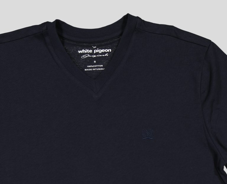 TSHIRT HOMME 100% COTON COL V — photo 7