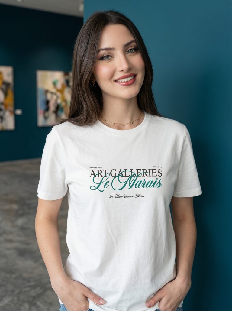 T-SHIRT FEMME MANCHE COURTE 100% COTON — photo 6
